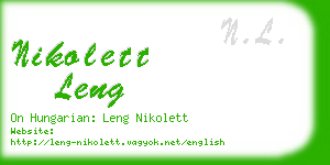 nikolett leng business card